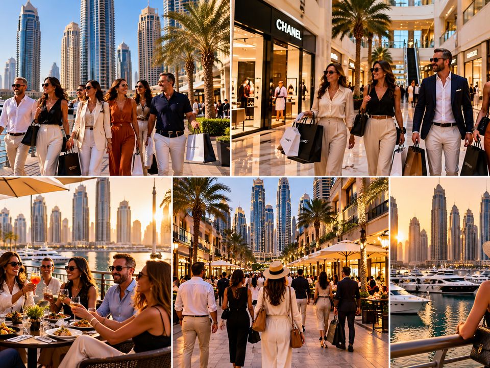 Dia livre em Dubai Marina: compras, restaurantes e passeio à beira da marina